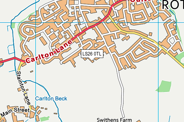 LS26 0TL map - OS VectorMap District (Ordnance Survey)