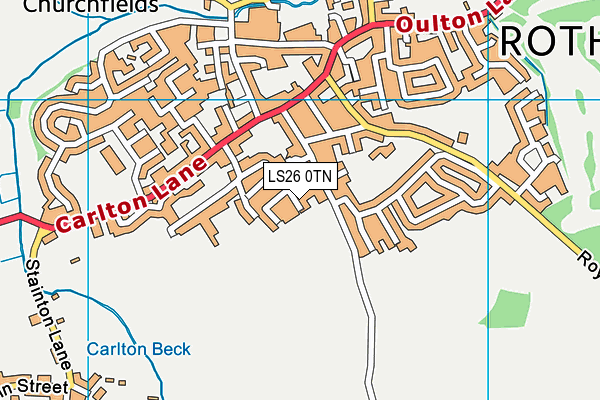 LS26 0TN map - OS VectorMap District (Ordnance Survey)