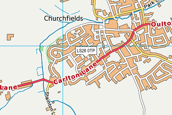 LS26 0TP map - OS VectorMap District (Ordnance Survey)