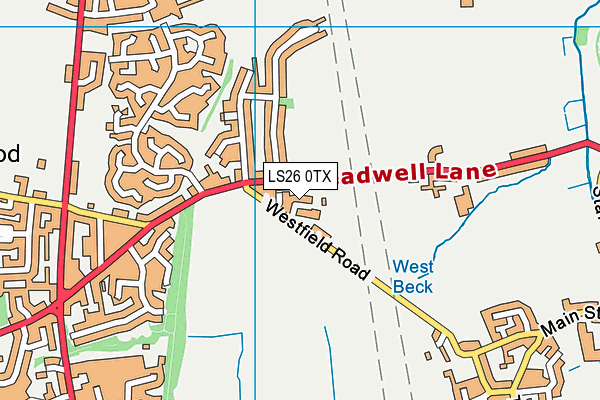 LS26 0TX map - OS VectorMap District (Ordnance Survey)