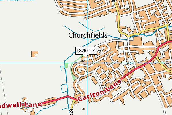 LS26 0TZ map - OS VectorMap District (Ordnance Survey)