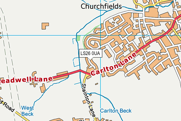 LS26 0UA map - OS VectorMap District (Ordnance Survey)