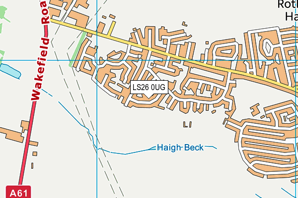 LS26 0UG map - OS VectorMap District (Ordnance Survey)