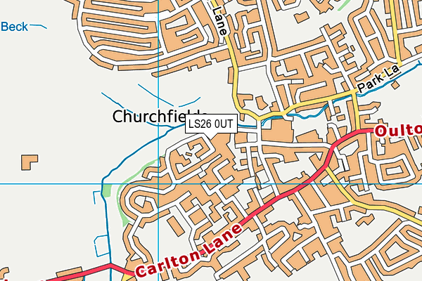 LS26 0UT map - OS VectorMap District (Ordnance Survey)