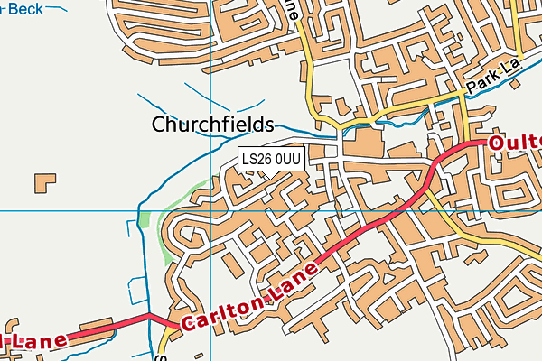 LS26 0UU map - OS VectorMap District (Ordnance Survey)