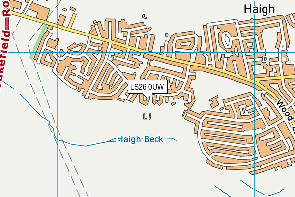 LS26 0UW map - OS VectorMap District (Ordnance Survey)