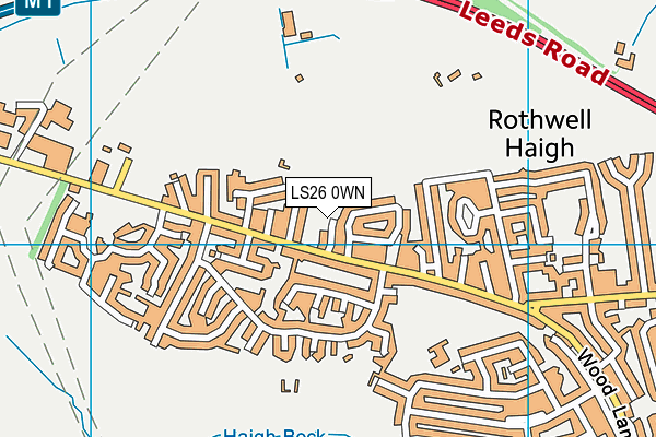 LS26 0WN map - OS VectorMap District (Ordnance Survey)