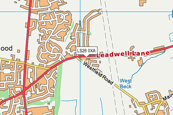 LS26 0XA map - OS VectorMap District (Ordnance Survey)