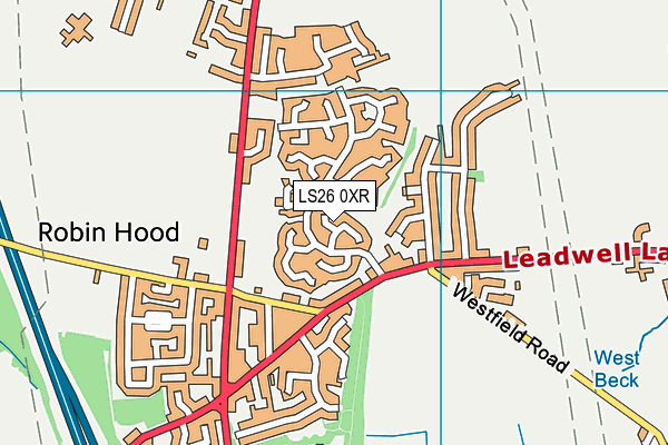 LS26 0XR map - OS VectorMap District (Ordnance Survey)