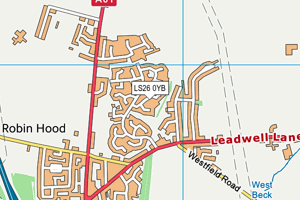 LS26 0YB map - OS VectorMap District (Ordnance Survey)