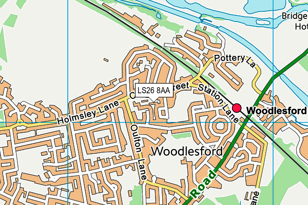 LS26 8AA map - OS VectorMap District (Ordnance Survey)