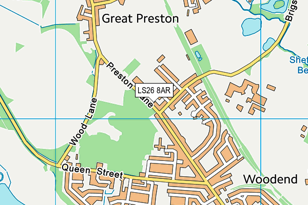 Great Preston VC CofE Primary School map (LS26 8AR) - OS VectorMap District (Ordnance Survey)