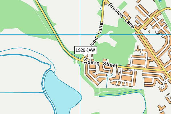 LS26 8AW map - OS VectorMap District (Ordnance Survey)