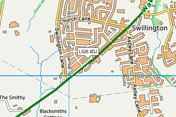 LS26 8DJ map - OS VectorMap District (Ordnance Survey)