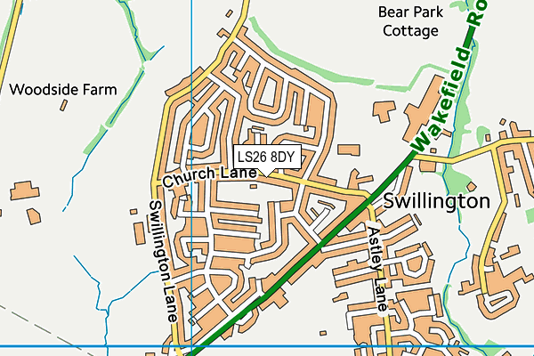LS26 8DY map - OS VectorMap District (Ordnance Survey)