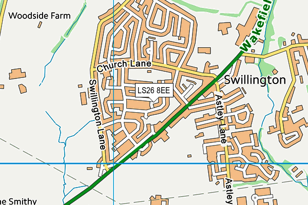 LS26 8EE map - OS VectorMap District (Ordnance Survey)