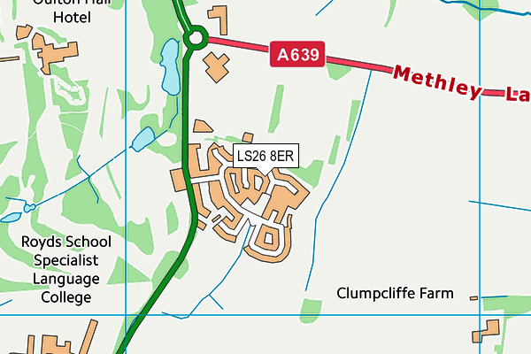 LS26 8ER map - OS VectorMap District (Ordnance Survey)