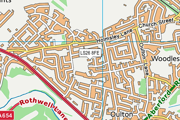 LS26 8FE map - OS VectorMap District (Ordnance Survey)