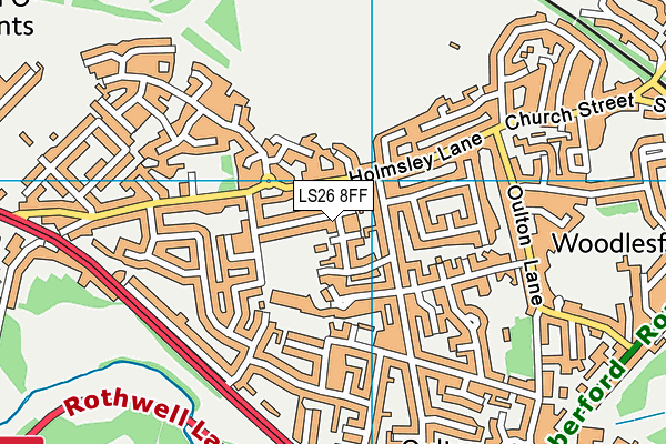 LS26 8FF map - OS VectorMap District (Ordnance Survey)