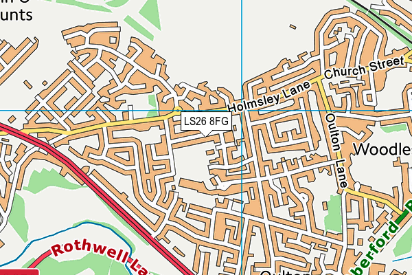 LS26 8FG map - OS VectorMap District (Ordnance Survey)
