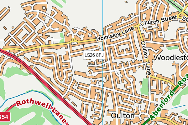 LS26 8FJ map - OS VectorMap District (Ordnance Survey)