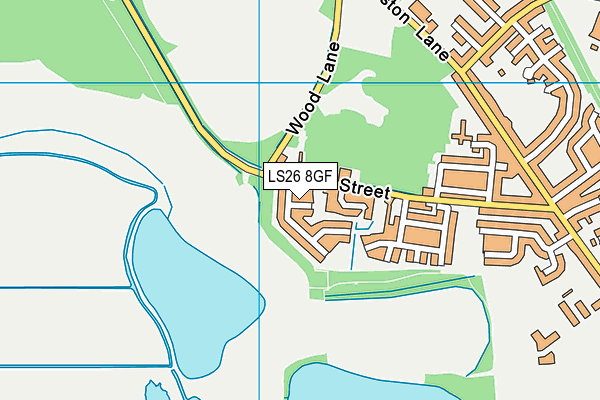LS26 8GF map - OS VectorMap District (Ordnance Survey)