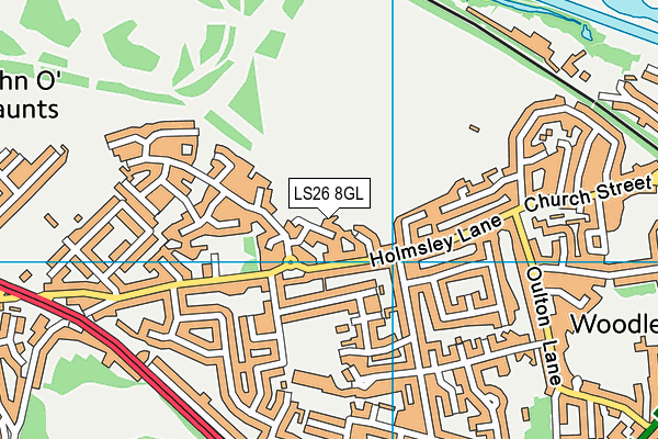 LS26 8GL map - OS VectorMap District (Ordnance Survey)