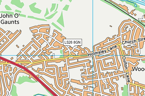 LS26 8GN map - OS VectorMap District (Ordnance Survey)