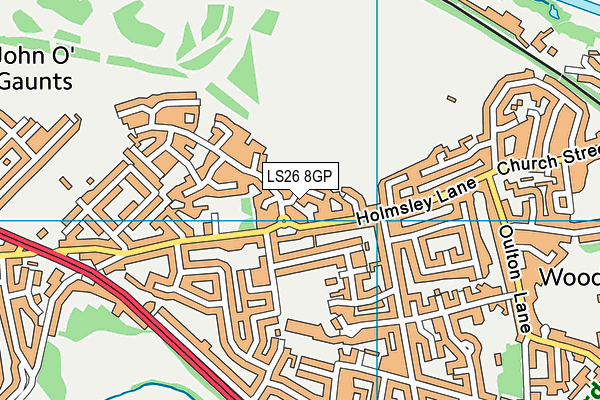 LS26 8GP map - OS VectorMap District (Ordnance Survey)