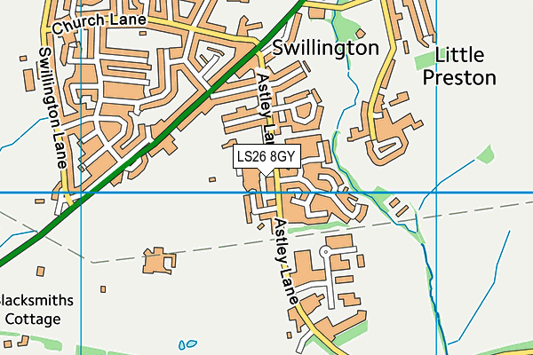 LS26 8GY map - OS VectorMap District (Ordnance Survey)