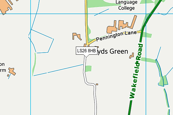 LS26 8HB map - OS VectorMap District (Ordnance Survey)