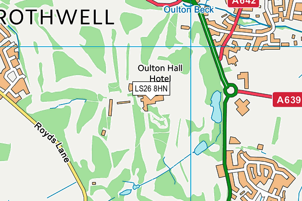 Oulton Hall map (LS26 8HN) - OS VectorMap District (Ordnance Survey)