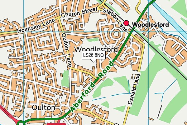 Woodlesford Park map (LS26 8NQ) - OS VectorMap District (Ordnance Survey)