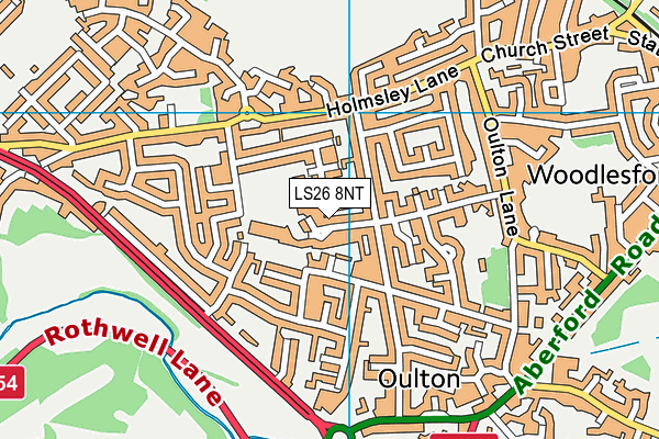 Oulton Primary School map (LS26 8NT) - OS VectorMap District (Ordnance Survey)