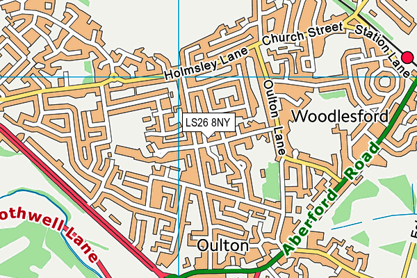 LS26 8NY map - OS VectorMap District (Ordnance Survey)