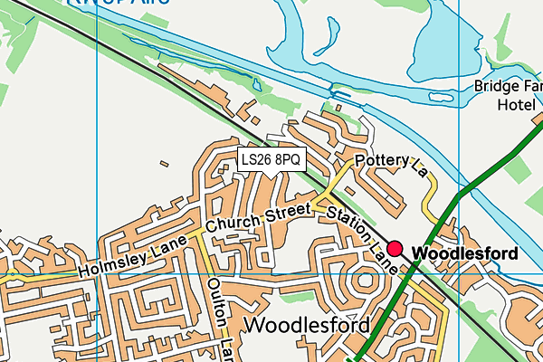 LS26 8PQ map - OS VectorMap District (Ordnance Survey)