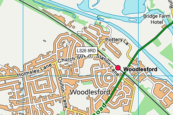 Woodlesford Primary School map (LS26 8RD) - OS VectorMap District (Ordnance Survey)