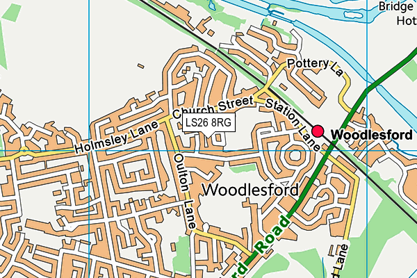 LS26 8RG map - OS VectorMap District (Ordnance Survey)