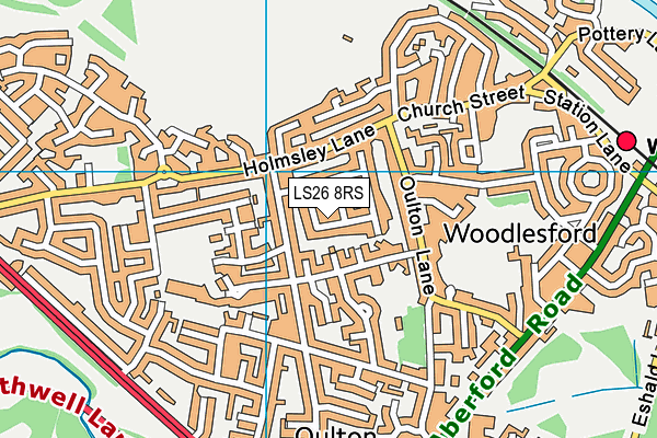 LS26 8RS map - OS VectorMap District (Ordnance Survey)