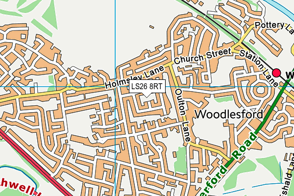 LS26 8RT map - OS VectorMap District (Ordnance Survey)