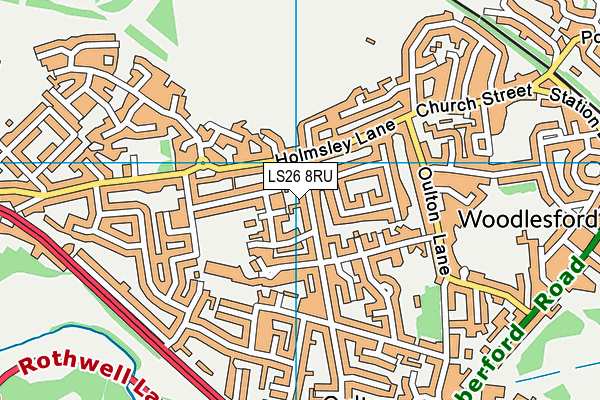 LS26 8RU map - OS VectorMap District (Ordnance Survey)
