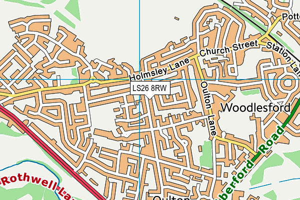 LS26 8RW map - OS VectorMap District (Ordnance Survey)