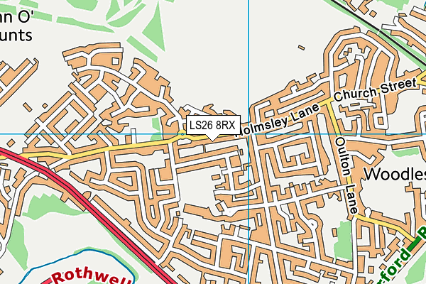 LS26 8RX map - OS VectorMap District (Ordnance Survey)