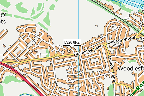 LS26 8RZ map - OS VectorMap District (Ordnance Survey)