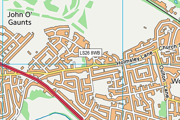 LS26 8WB map - OS VectorMap District (Ordnance Survey)
