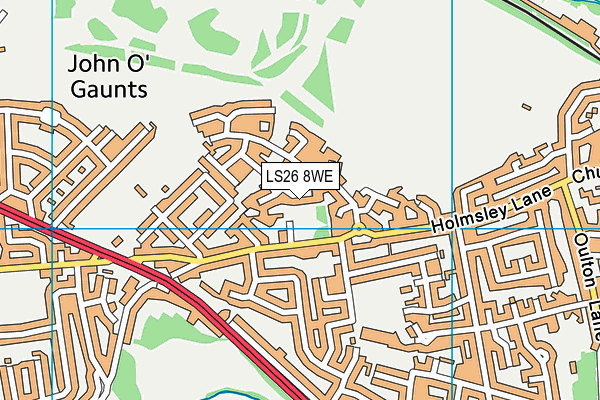 LS26 8WE map - OS VectorMap District (Ordnance Survey)