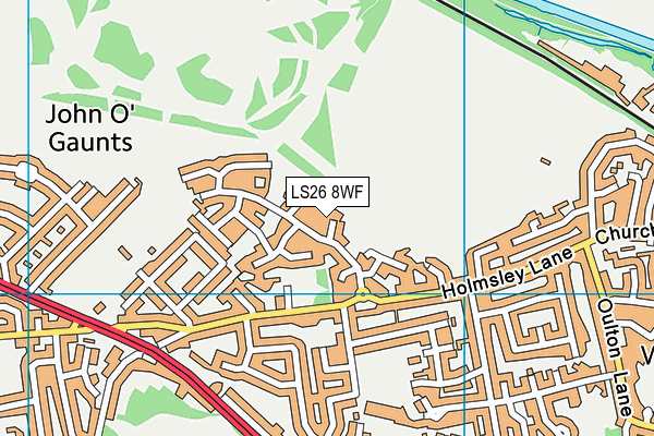LS26 8WF map - OS VectorMap District (Ordnance Survey)