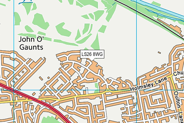 LS26 8WG map - OS VectorMap District (Ordnance Survey)
