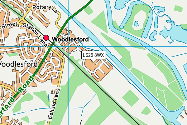 LS26 8WX map - OS VectorMap District (Ordnance Survey)