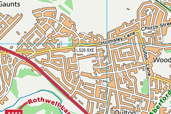 LS26 8XE map - OS VectorMap District (Ordnance Survey)